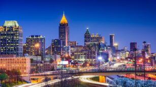 A photograph of downtown Atlanta’s skyline.