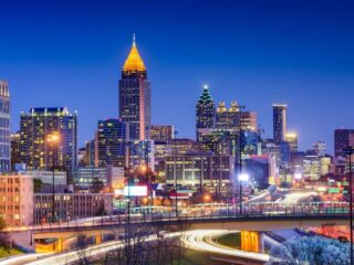 A photograph of downtown Atlanta’s skyline.